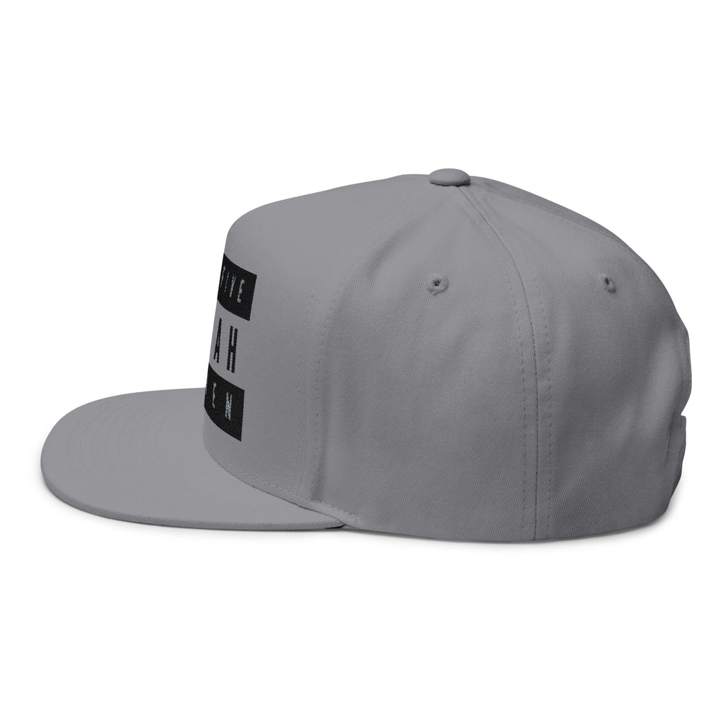 Fifty Five Eleven Embroidered Flat Snapback Hat; Grey