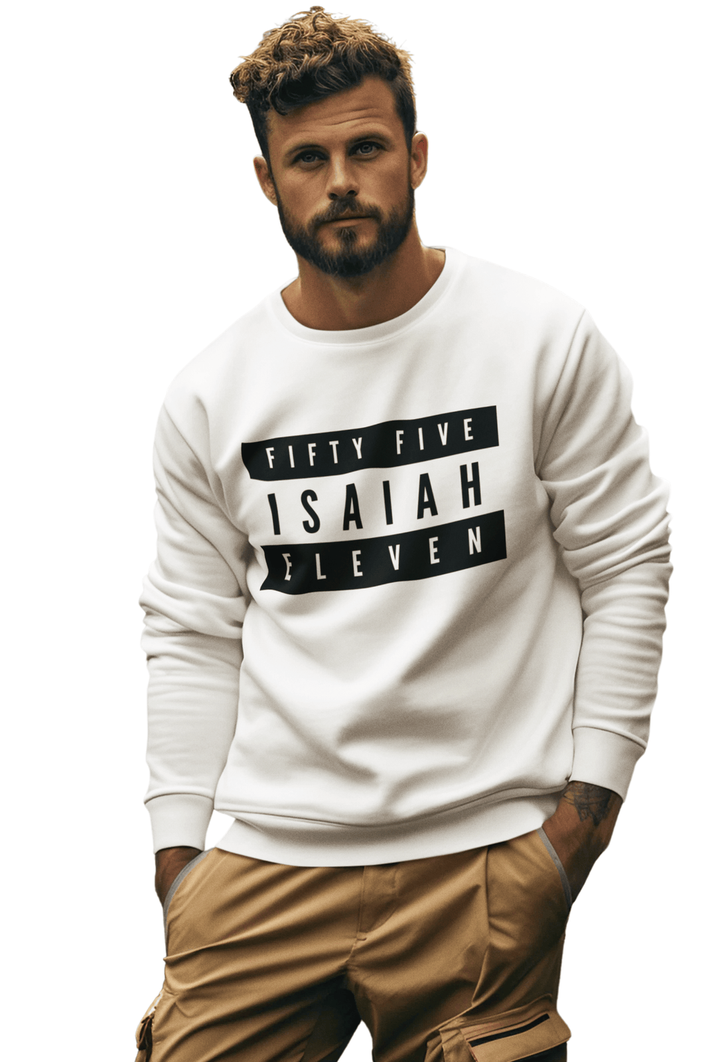 Fifty Five Eleven Branded Sweatshirt; Multi Color