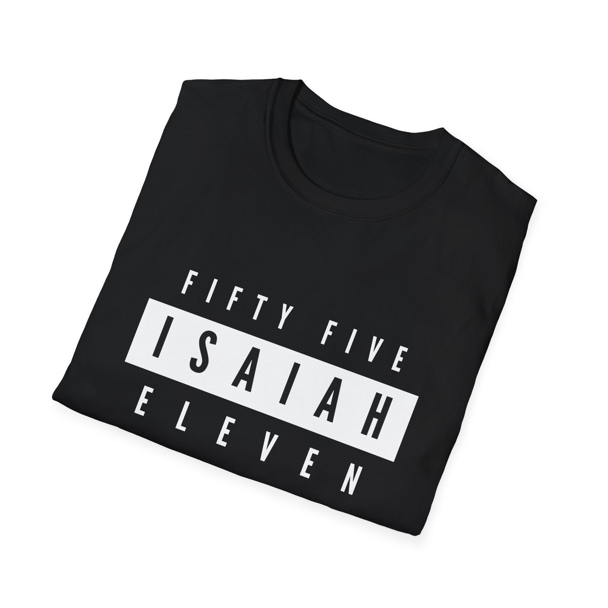 Fifty Five Eleven Branded T-Shirt; Black